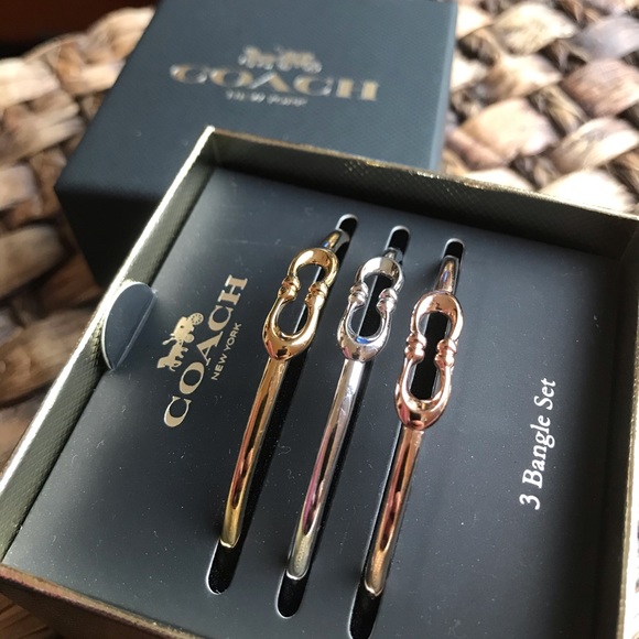♥️last set...Coach bangle bracelet trio - Picture 2 of 6